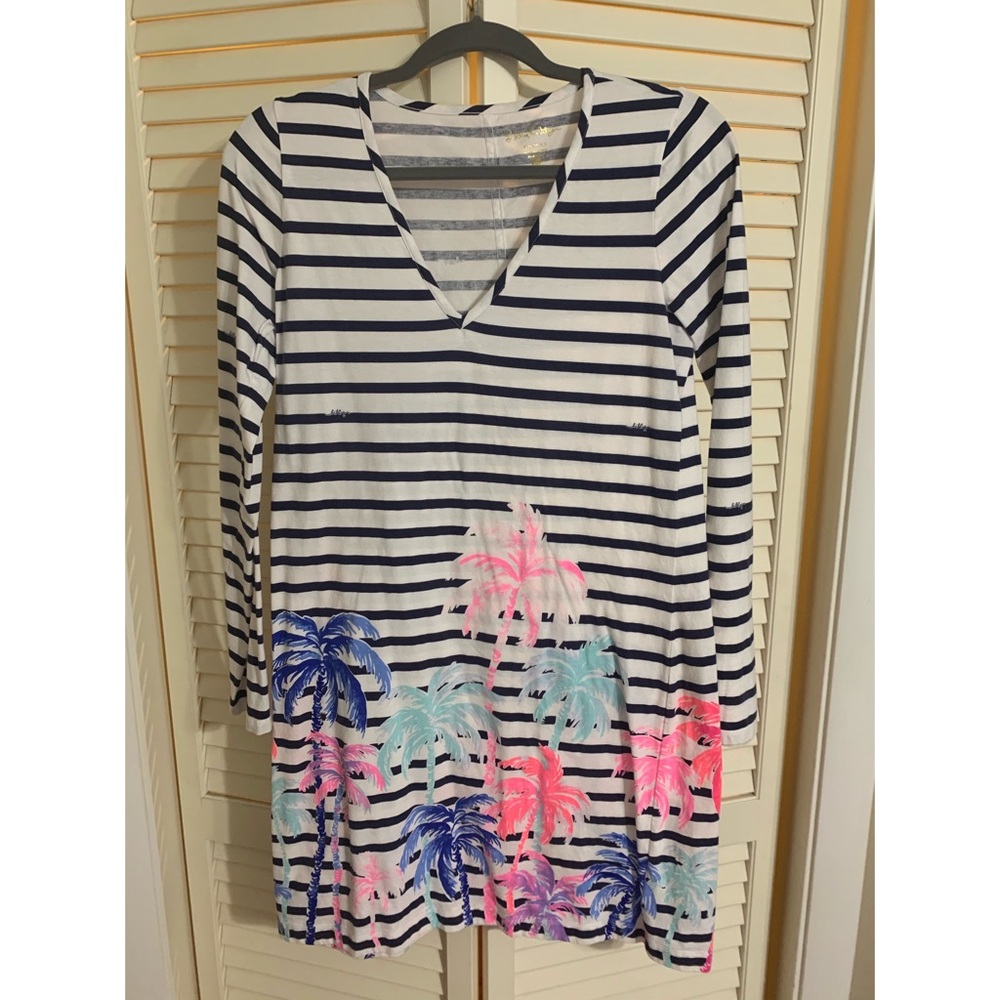 Beacon dress in Desert Palm Stripe
